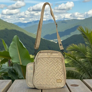 Lug Flapper Tan Crossbody Quilted Purse Belt Bag Shoulder Bag Travel Festival